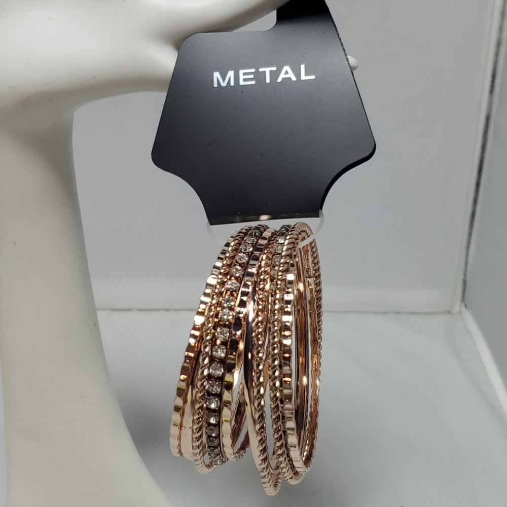 Kohl's 10pc rose gold bracelet set
